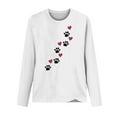 thumbnail image 4 of ibuvkizy Valentine's Day Sweatshirt for Women Printed Round Neck Pullover Long Sleeved Casual Womens Sweatshirts White,S, 4 of 4