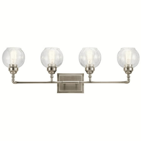 Antique Pewter 4 Light - Bathroom Vanity 4 Light With Antique Pewter Finish Steel Medium 33 inch 400 Watts