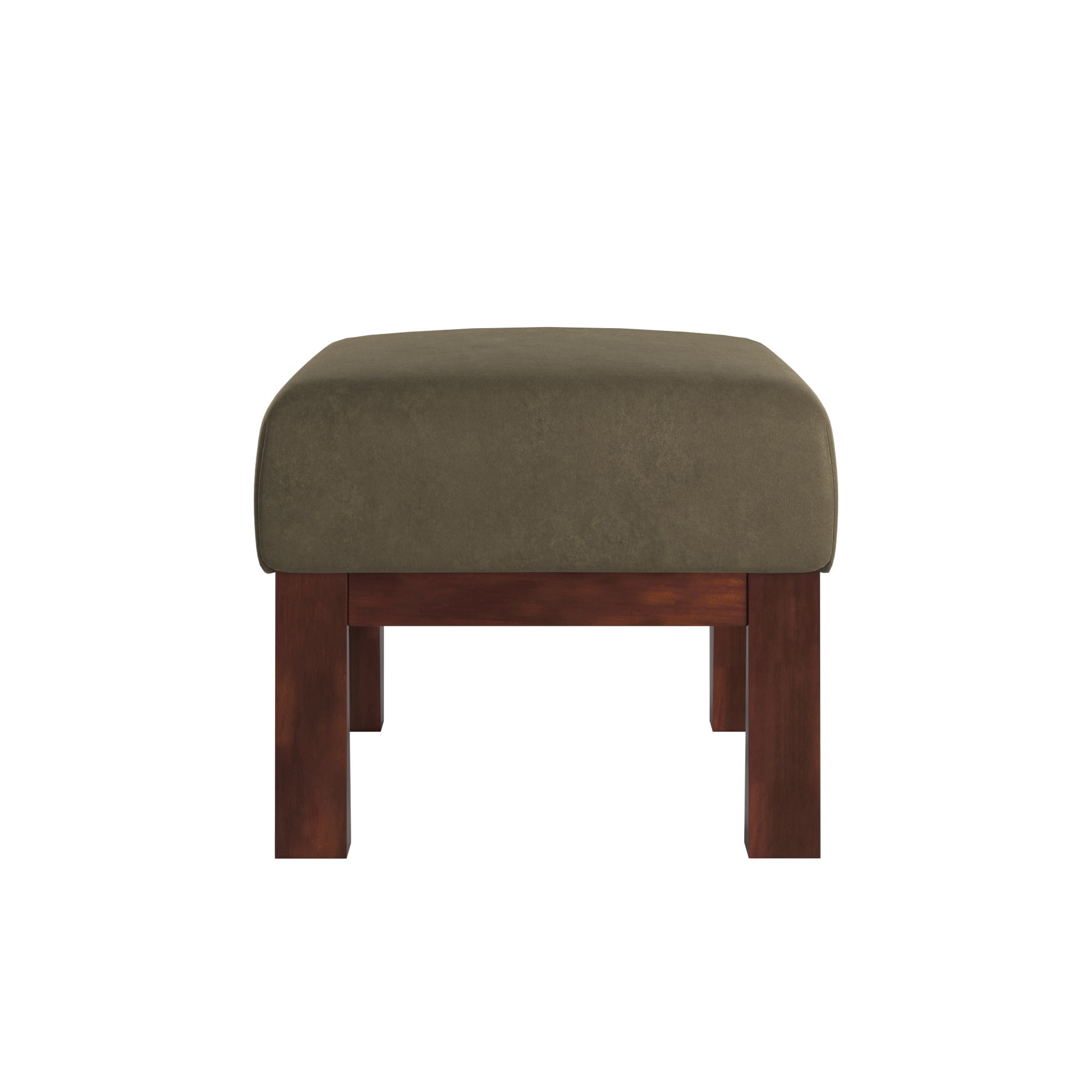 Weston Home Warner Rectangular Mircrofiber Ottoman, Olive