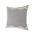 thumbnail image 6 of Ox Bay Sindy 20"x 20" Charcoal Chevron Cotton Adult Decorative Throw Pillow, 6 of 10