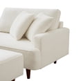 thumbnail image 7 of Aukfa 2 in 1 Chaise Lounge Chair with Ottoman & 2 Throw Pillows,Oversized Boucle Lounge Reading Chair for Living Room/Bedroom,White, 7 of 7