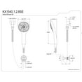thumbnail image 2 of Kingston Brass KX1541SE Vilbosch Multi-Function Hand Shower Kit, Polished Chrome, 2 of 5
