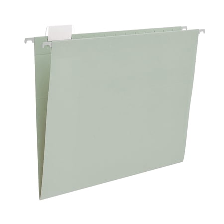 Y YOMA Letter Size – 12 Pack Colored Hanging File Folders Decorative Hanging Folder Cute Pretty File Folder for Filing Cabinet Office Home with 1/5-Cut Adjustable Tabs Morandi Green