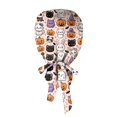 thumbnail image 6 of DORKASM Halloween Scrub Caps Women Caps Working Adjustable Tie Back Hats Pink One Size, 6 of 6