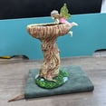 thumbnail image 3 of Decorative Standing Bird Feeder Outdoor Garden Birdbath Resin Fairy Garden Statue Ideal for Patio Yard Decoration Birdbath Enhancing Garden, 3 of 8