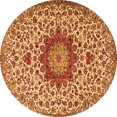 thumbnail image 1 of Ahgly Company Indoor Round Medallion Orange Traditional Area Rugs, 5' Round, 1 of 1