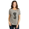 thumbnail image 2 of Pineapple Sketch Women's Fashion Relaxed T-Shirt Tee Heather Tan Large, 2 of 3