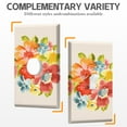 thumbnail image 2 of Decorator Switch or Receptacle Pioneer Floral Outlet Wall Plate,Size 1-Gang 2.8" x 4.5”, Polycarbonate Thermoplastic Electrical Switchplate Home Decor for Kitchen Living Room Bedroom Decorate, 2 of 6