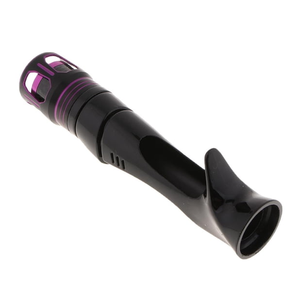 Caña de pescar con asiento de carrete de aleación de aluminio Negro + morado