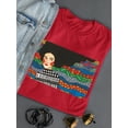 thumbnail image 3 of Pastell Black Haired Woman T-shirt Women's -Hulya Ozdemir Designs, Female Small, 3 of 4