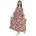 thumbnail image 3 of Bimba Pintuck Dresses For Womens Casual Summer Printed Summer Maxi Dress With Pockets, 3 of 7