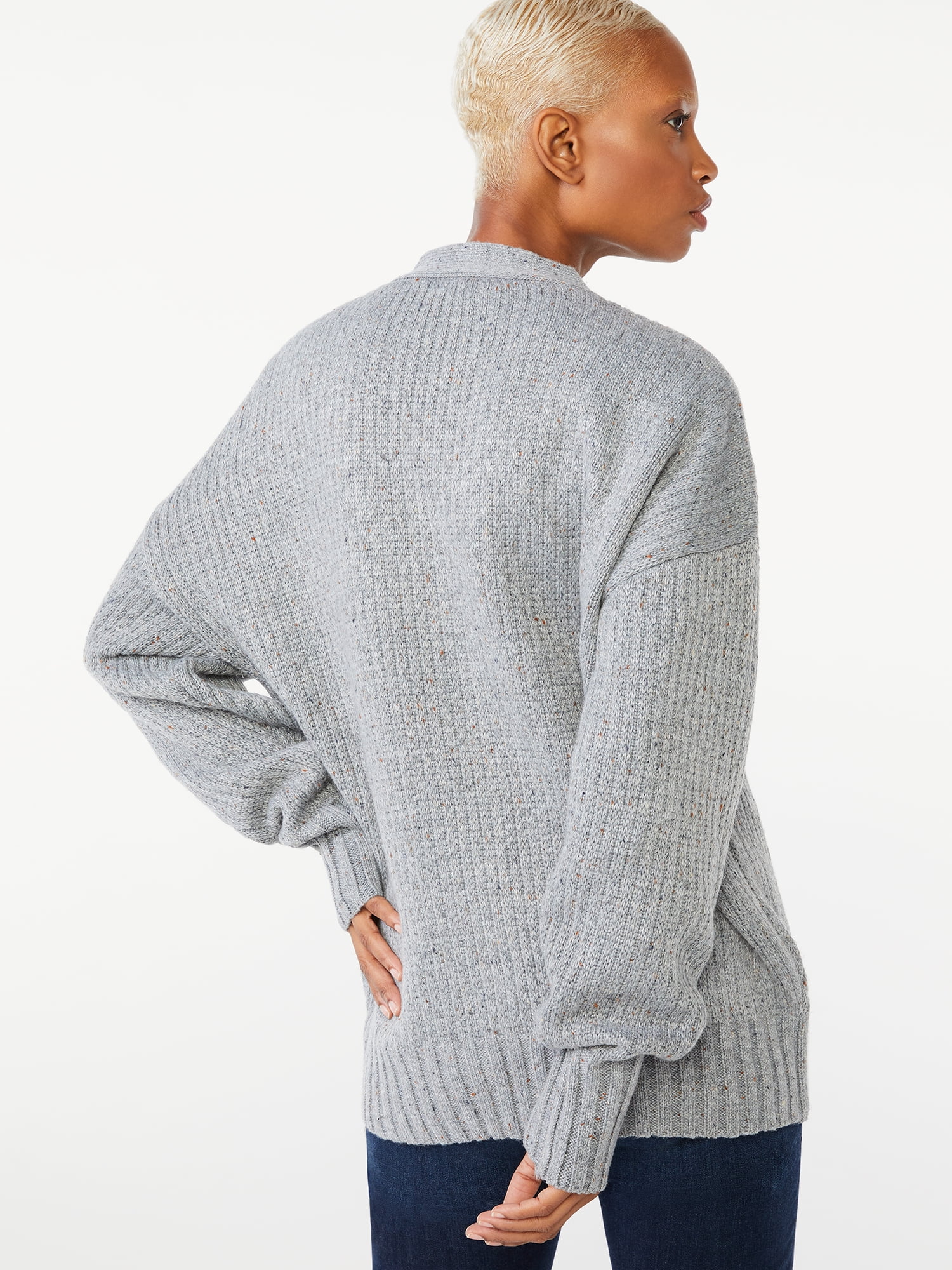 Free Assembly Women's Grandpa Cardigan Sweater - Walmart.com