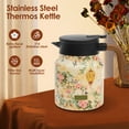 thumbnail image 3 of Grusce Thermal Tea Pot with Handle and Built in Infuser Stainless Steel Insulated Tea Kettle Flower Pattern Insulated Infuser Pot Practical Thermal Carafe for Home Office, 3 of 11