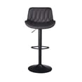 thumbnail image 5 of Art Leon Bar Stools Set of 2, PU Leather Swivel Steel Legs,Black&Brown, 5 of 7