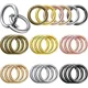 thumbnail image 2 of 10/50 Uds. De cierres de resorte de anillo redondo de Metal para joyería DIY, mosquetón redondo que se puede abrir, llavero, Clips para bolsa, gancho,, 2 of 5