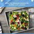 thumbnail image 4 of Walchoice Square Cake Pan Set of 3, Stainless Steel Baking Pans for Brownie Lasagna, Metal Bakeware Set Include 6/8/9 inch, Brushed Surface, 4 of 7