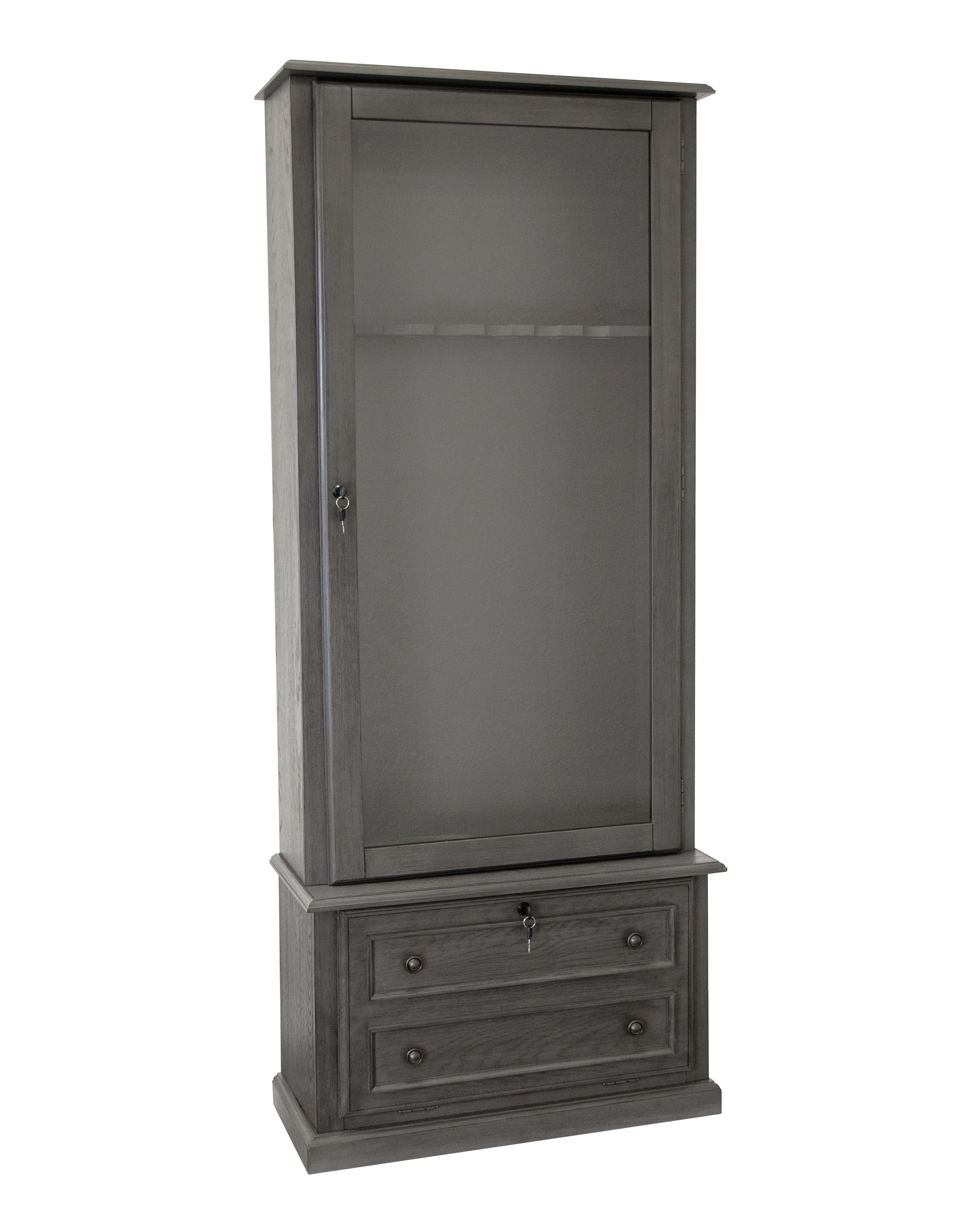 American Furniture Classics Model 860 Classic 12 Gun Cabinet Grey
