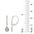 thumbnail image 2 of Gemspirations 1/10 cttw Diamond Circle Drop Earrings Sterling Silver, 2 of 3