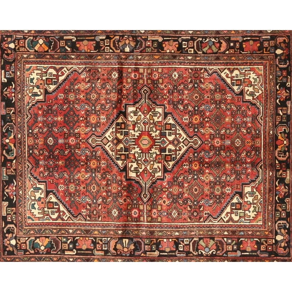Ahgly Company Machine Washable Indoor Rectangle Traditional Saffron Red Area Rugs, 2' x 5'