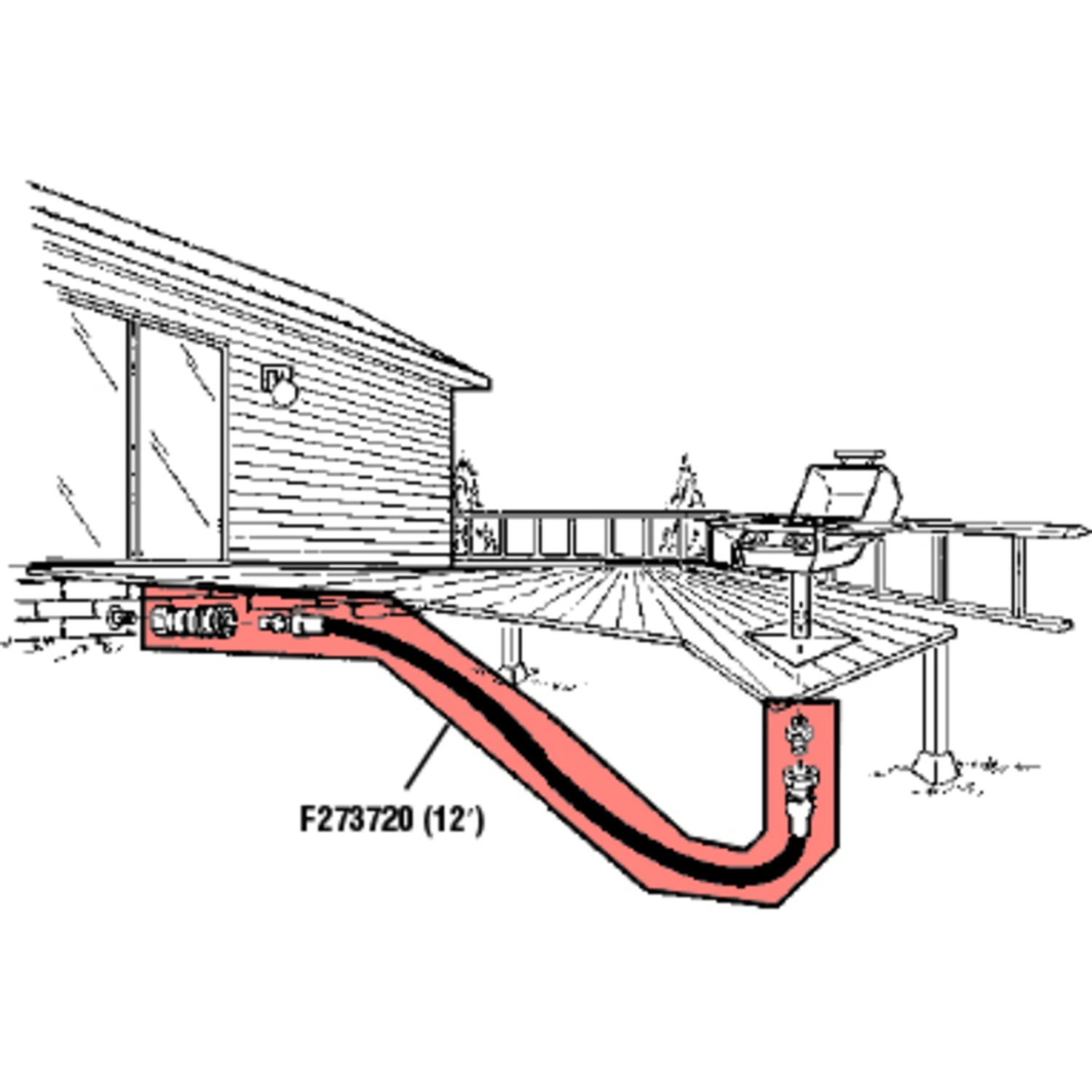 Mr. Heater F273720 3/8 in. D X 3/8 in. D X 12 ft. L LP Rubber Hose Assembly  - Walmart.com