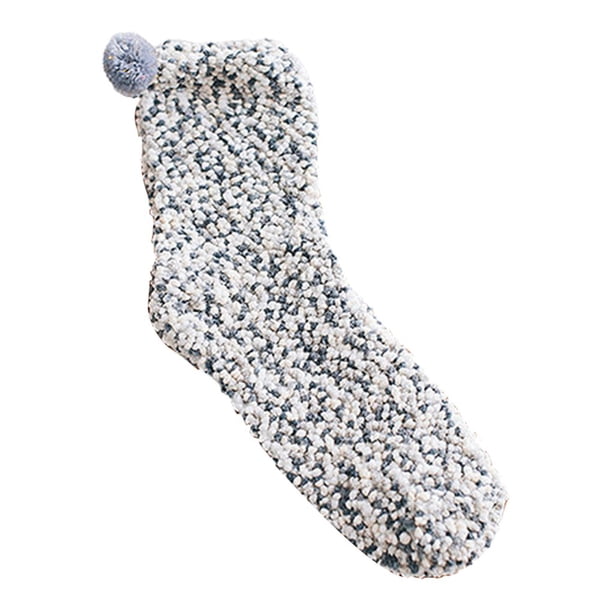Minnieouse Calcetines de pastel Calcetines de lana de coral Cálido Invierno Acogedor Regalo de Navidad Felpa de estilo japonés Dulce grueso Piso para Medias Gris claro Minnieouse AP009907-05