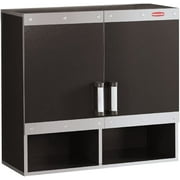 Rubbermaid 28 in. H x 29.84 in. W x 12.6 in. D Black/Silver Metal/Wood Wall Cabinet