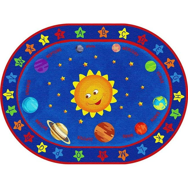 Early Childhood Resources ELR-FE912-35A Out of this World Alphabet Educational Rug, Oval