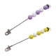 thumbnail image 1 of 2 piezas de tablero de actividades con cuentas para contar, habilidades básicas, accesorios de bricolaje, educación temprana amarillo violeta, 1 of 9