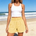 thumbnail image 3 of Tumotour Summer Board Shorts for Women's Plus Size Outdoor Work Jogging Shorts High Waist Elastic Wide Leg Plaid Pajama Bottoms Shorts with Pocket, 3 of 10
