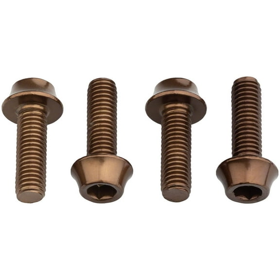 Wolf Tooth Water Bottle Cage Bolts - Set/4, Aluminum, Espresso