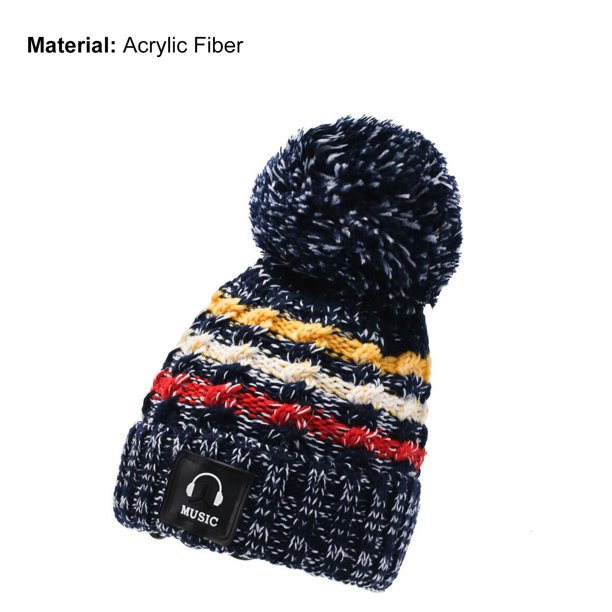 Soft Knit Pom Pom Beanie with Faux Fur Pom, Acrylic Winter Hat FURTALK Winter Beanie Knit Hat for Women Warm Fleece Lined  main image 3