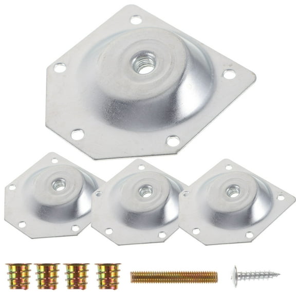 KALLORY  4 Pcs Nut Set Furniture Table Feet Screws Leg Parts