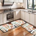 thumbnail image 3 of Kitchen Rugs Sets Of 2,Colorful Mushroom Leaf White Pattern Anti Fatigue Kitchen Mat Rugs Non Slip Washable,Decorative Kitchen Floor Mats for Kitchen,Sink,Laundry,17"x47"+17"x47", 3 of 5