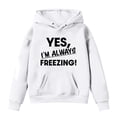thumbnail image 2 of Riecok Toddler Girls Hoodies Long Sleeve With Pockets Round Neck Fashion Hoodie Casual All-Match Kids Warm Winter Hoodies Pullover Hooded Sweatshirt White 140, 2 of 3