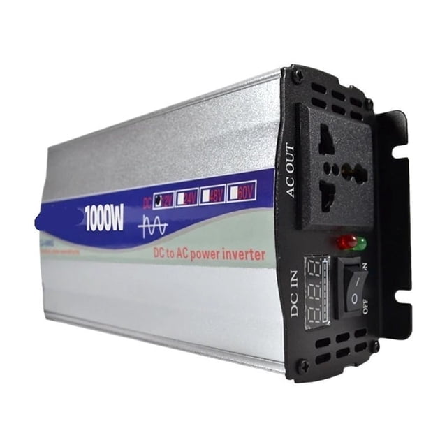 Pure Sine Wave Inverter AC to DC Power 500W 1000W Solar Car Inverters Single Digital Display Converter ,Easy to Use