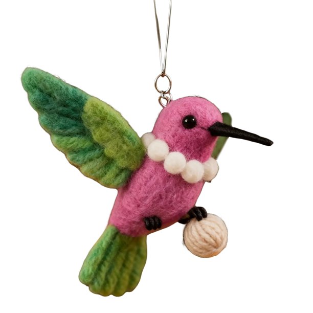 Adorno navideño de colibrí colorido, adorno de acrílico para espejo retrovisor de coche, forma de pájaro, para fiesta navideña