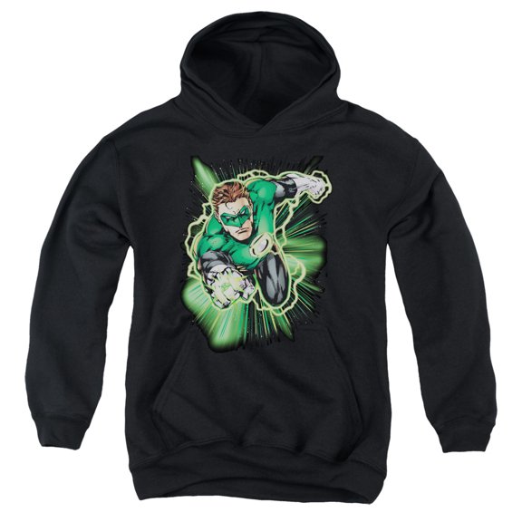 Jla - Green Lantern Energy - Youth Hooded Sweatshirt - Medium