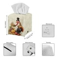 thumbnail image 3 of FUIALDOLG Tissue Box Cover, Modern PU Leather Square Tissue Box Holder for Creative Decorative, Ideal for Bathrooms/Office/Car/Nightstand/Dining Table, Thanksgiving Turkey Gentleman, 3 of 7
