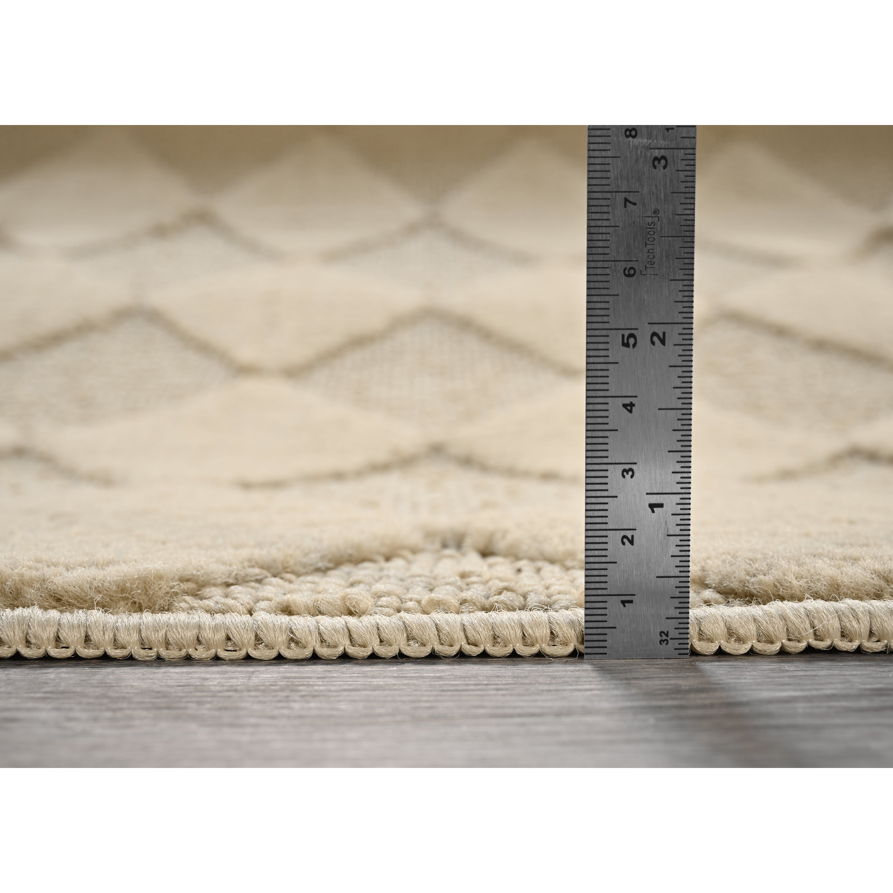 Garland Rug Diamond Polypropylene Tan Square Indoor Area Rug, 12' x 12'