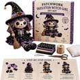 thumbnail image 5 of Patchwork Skeleton Witch DIY Sewing Kit Beginner-Friendly Doll Making Set with Gothic Cute Plush Halloween Craft Activity for Adults Teens Spooky Room Decor Gift, 5 of 5