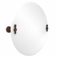 thumbnail image 2 of Frameless Round Tilt Mirror with Beveled Edge - Satin Brass, 2 of 4