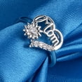 thumbnail image 2 of Naturegr Finger Ring Rhinestone Heart Shape Jewelry Good-looking Women Ring for Mother, 2 of 8