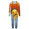 thumbnail image 5 of Wobbly Life Women Men Pajamas Zipper Onesie Jumpsuit Hooded One Piece Sleepwear, 5 of 8