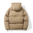 thumbnail image 6 of felwors Women's Oversized Quilted Lightweight Baggy Zip Up Puffer Jacket Long Sleeve Casual Warm Padded Coat Khaki, L, 6 of 8