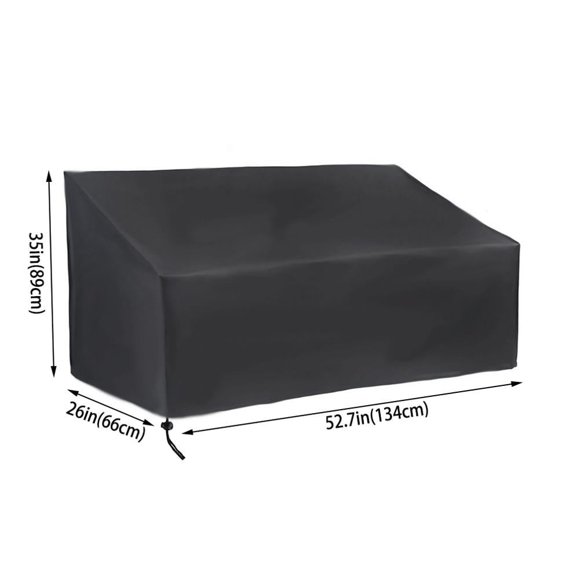 GLFILL Heavy Duty Waterproof Garden Couch Outdoor 2, 3, 4 Seater Bench Seat Cover Heavy Duty Waterproof Garden Couch Outdoor 134x66x89cm