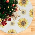 thumbnail image 5 of FMSHPON Sunflower Xmas Christmas Tree Skirt Stand Mat for Holiday Party Decoration Indoor Outdoor 36 inches, 5 of 6