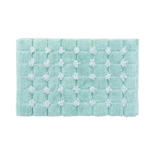 Nedia Home 27247 18 x 27 in. Cotton Tail Tufted Bath Rug, Teal