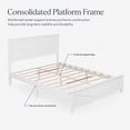 thumbnail image 5 of Miniyam Queen Bed with Barn Door Headboard and Footboard, Farmhouse Wood Platform Bed Frame, White, 5 of 7