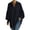 Black, variant on CUSTG Woman Sweater Oversized Long Sleeve Solid Color Turndown Collar Loose Fit Comfortable Fall Winter Casual Knitwear