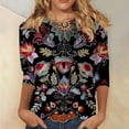 thumbnail image 2 of Women Workout Tops Long Sleeve Lace Blouses for Women Black Tshirts Shirts Graphic Vintage 5X, 2 of 4